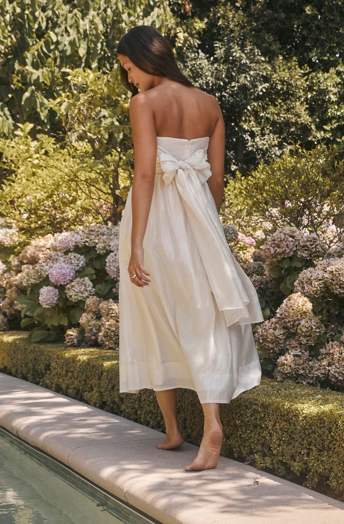 【KIMHEKIM】ストライプミカドシルクロングドレス（ネイビー） サマーロングドレス《Vol.1》/ Summer Long Dress 《Vol.1》 | F